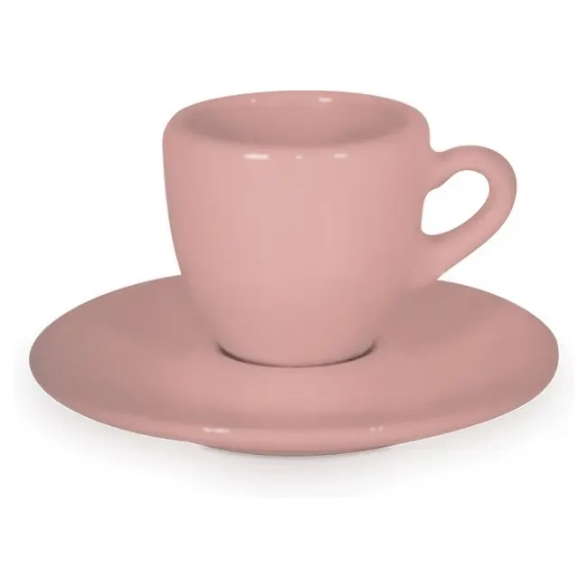 Чашка керамическая Columbia S с блюдцем 60 мл Розовый 1734-14