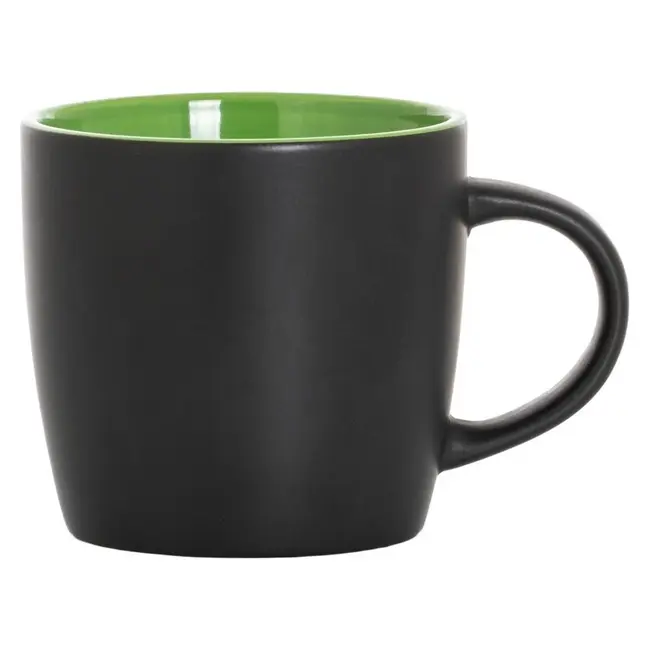 Чашка керамическая 300 мл Зеленый Черный 11921-02