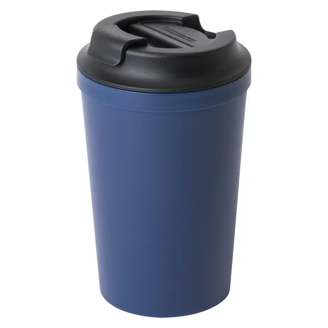 Термокружка пластиковая с присоской 340 мл Синий Черный 12258-01